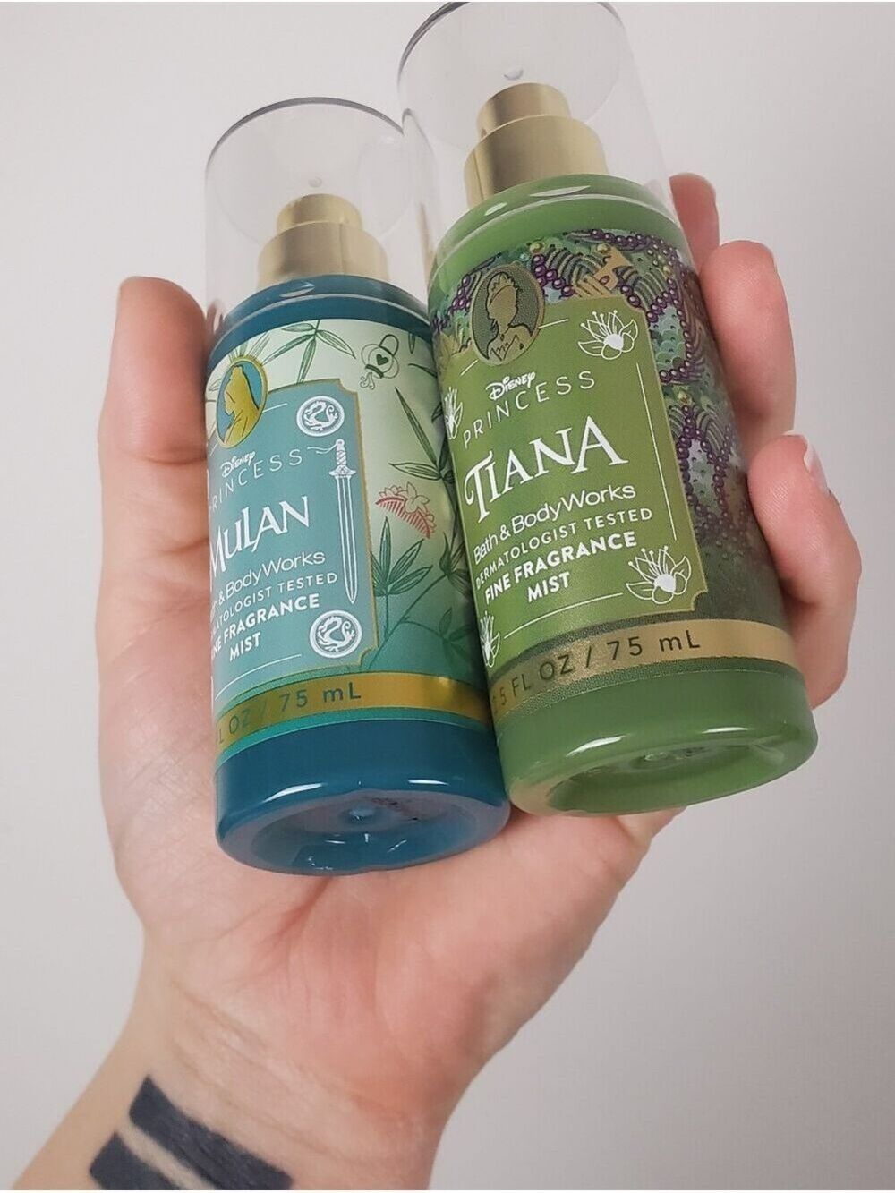 NEW Bath & Body Works 2.5oz Body Mists Disney Princess Tiana & Mulan Set - Picture 3 of 7